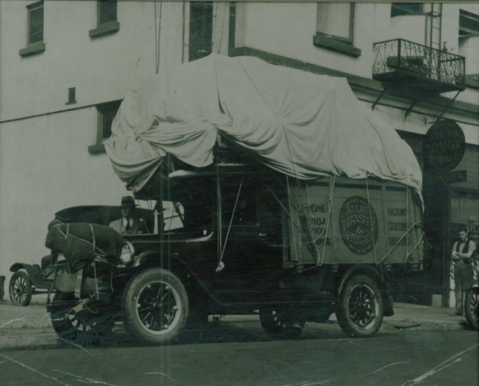 Antique moving truck atlas transfer