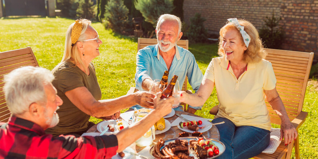 a group enjoying a picnic