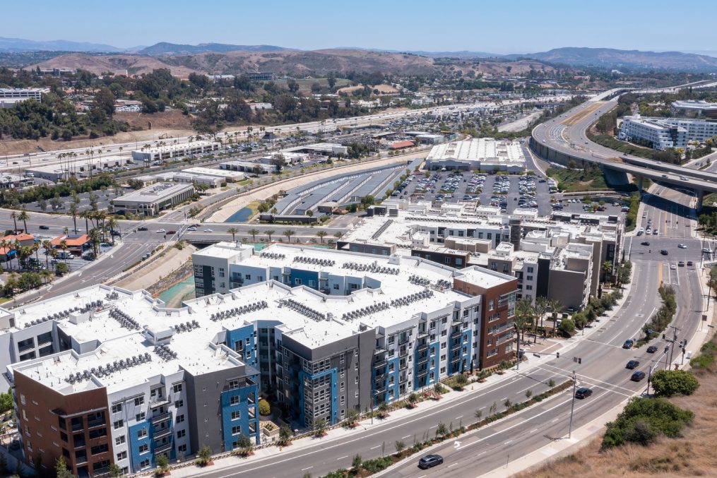 Aerial daytime view of the downtown area of Laguna Niguel, California, USA.