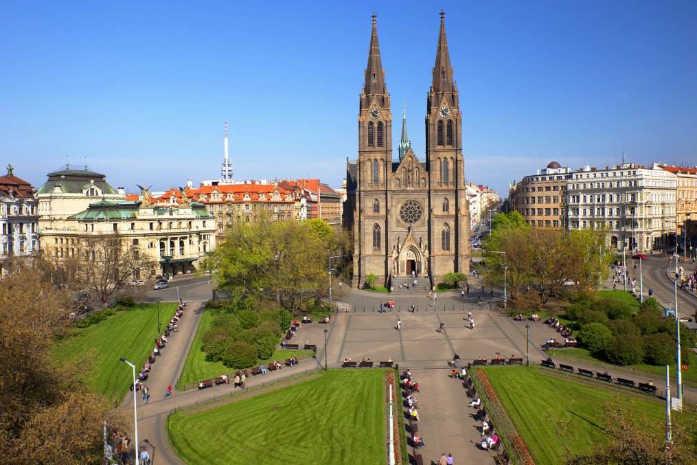 Prague peace square,