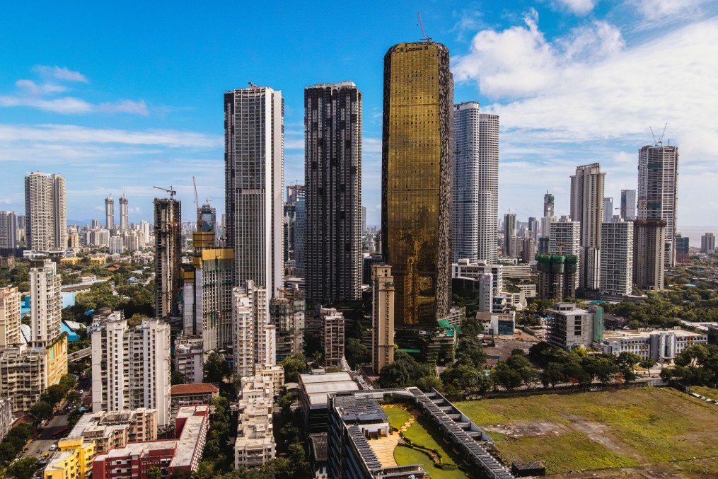 Modern City high-rise skyscraper buildings. 