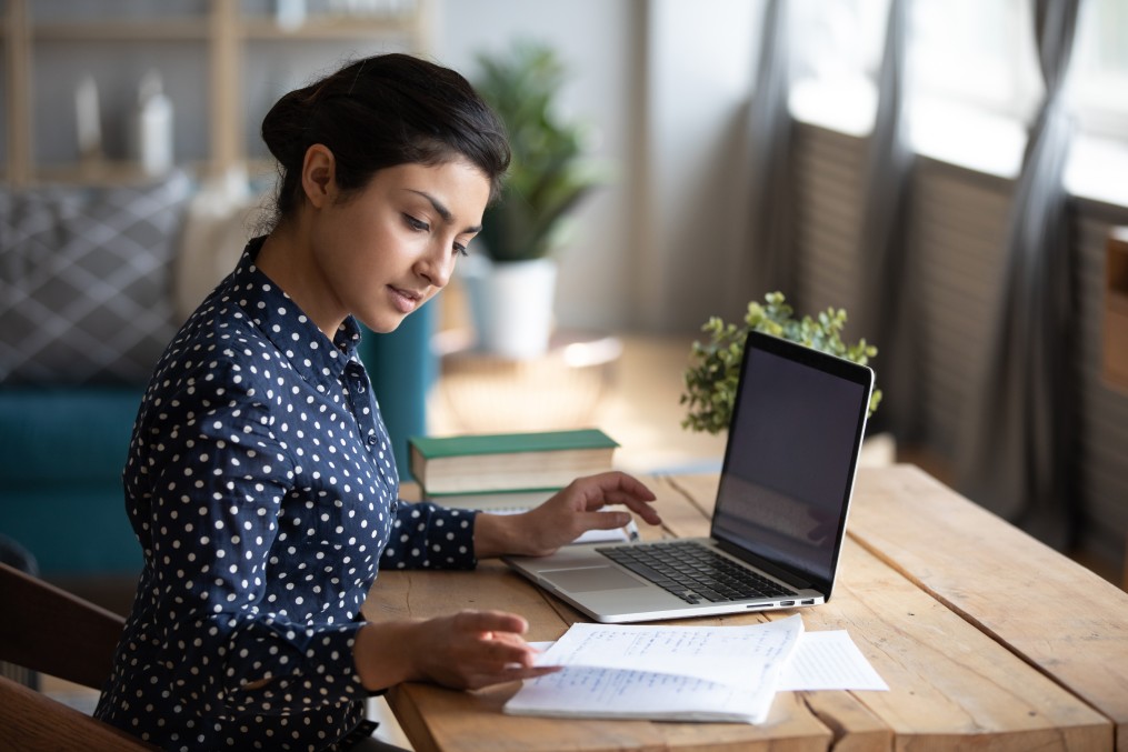 Girl learning about taxes