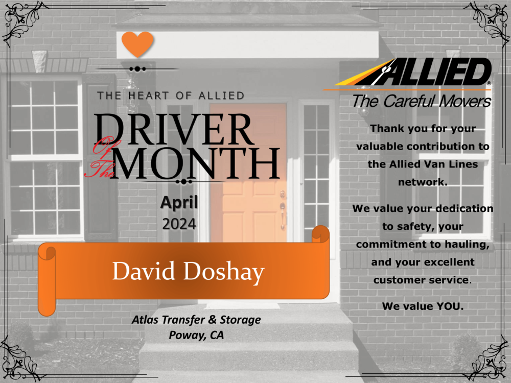 David Doshay – April 2024 Driver of the Month