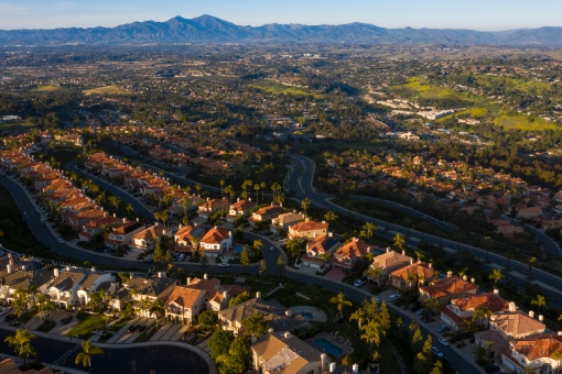 Aerial view of South Orange County's Laguna Niguel, California.