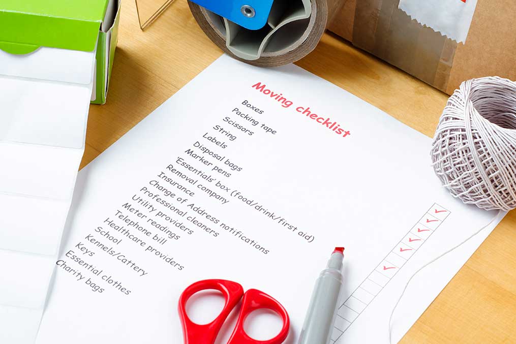 Moving checklist for relocating from San Diego to Las Vegas, featuring key steps for adapting to desert life.