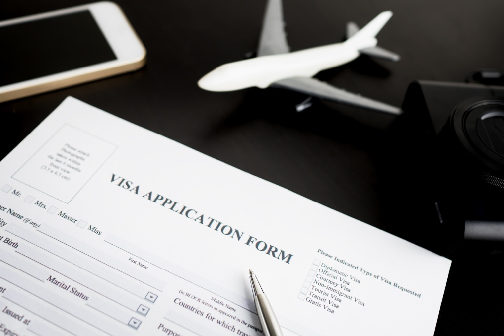 Filling travel Visa application immigration